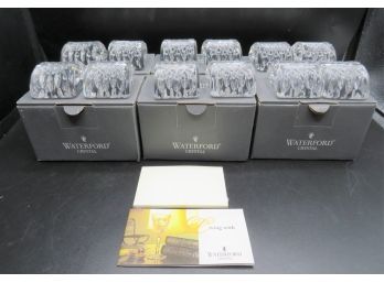Waterford Crystal 'lismore' Place Card Holders - In Original Boxes - Set Of 12