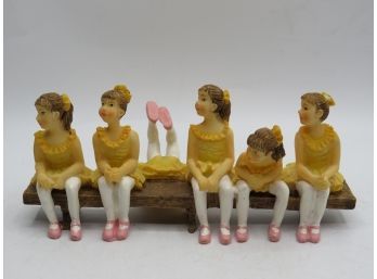 Ballerinas On A Bench Figurine