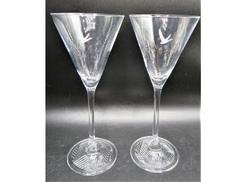 Grey Goose Etched Martini Glasses - Set Of 2