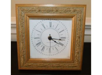 'Promesse De L'avenir' Gold Tone Ornate Desk Clock
