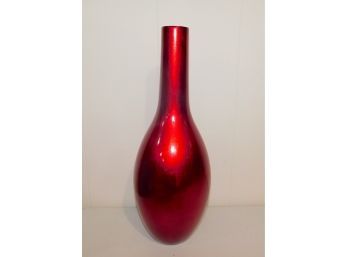 Santa's Workbench Red Metallic Decorative Vase