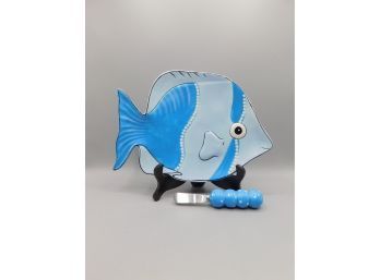 The Mainstreet Collection Hand Painted Fish Platter With Stainless Steel Spreader