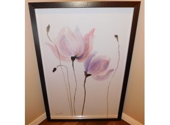 Stylish  Floral Custom Framed Art Print Artist Signed