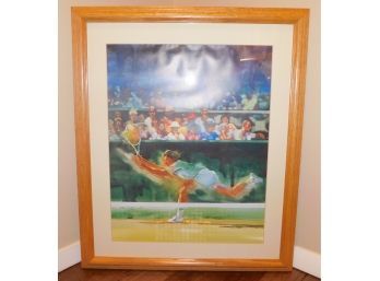 1990 Tennis Framed Art Print Artist Signed