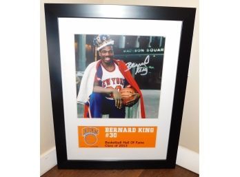 Bernard King Signed Framed Photograph With Certificate Of Authenticity