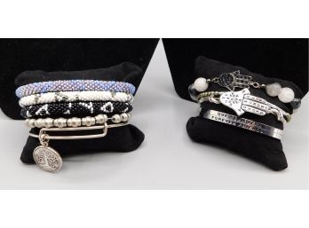Alex & Ani, Vintage Sixty Six, Hamsa & Beaded Bracelet Set - Set Of 10 Bracelets