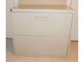 Two Drawer Lateral File Cabinet - Putty Colored