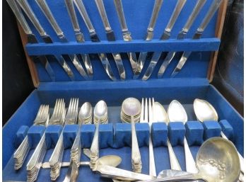Silver Plated & Stainless Steel Flatware - Assorted Set & Storage Box