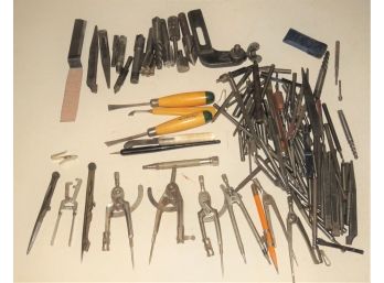 Vintage Metal Tools, Compasses - Assorted Lot