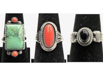 Sterling Silver Rings - Assorted Set Of 3