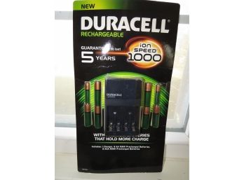 Duracell Rechargeable Batteries & Charger- New In Packaging