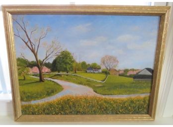 Doris Redlien 'hampton Farmhouse Towson MD' Framed Painting