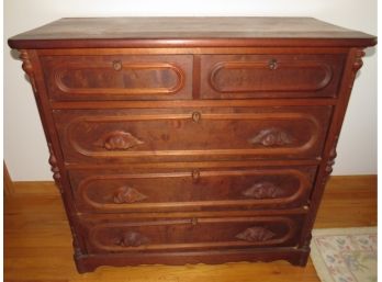 Vintage Wood 5-drawer Dresser