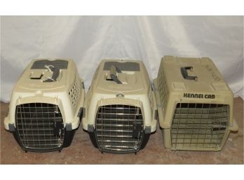 Kennel Cab & PetMate  Animal Carry Crates - Assorted Set Of 3