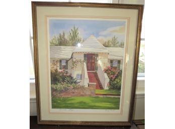 Mary Powell 'bermuda Steps' Numbered, Signed, Framed Print