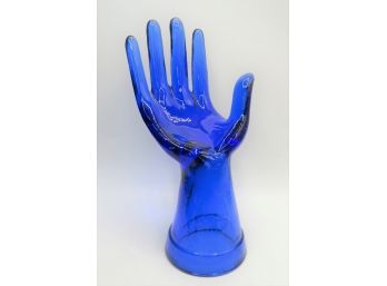 Blue Glass Hand Ring Holder