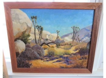 Doris Redlien Desert Landscape Framed Painting