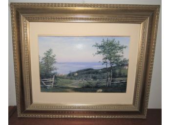 William Moore Davis 'the Rail Fence' Print, Museum Purchase, Framed