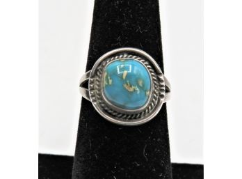 Sterling Silver Turquoise Ring - Size 7