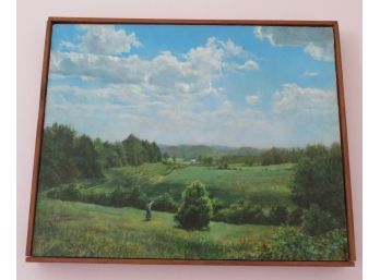 Hiles 'cloud Bursting' Framed Painting
