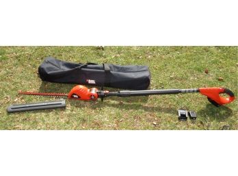 Black & Decker 18' Electric Hedge Trimmer With Sheath Cover, 18V Battery, Battery Charger & Carry Bag