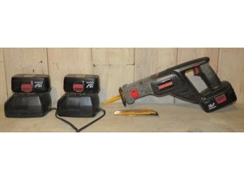 Craftsman Reciprocating Saw With (3) 19.2V Batteries,(2) Battery Chargers & Replacement Blades