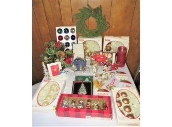 Christmas Holiday Assorted Ornaments And Decor