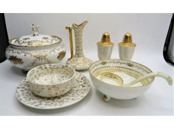 Fine China Assortment With Gold Accents - 'R' China/atlas/Nippon