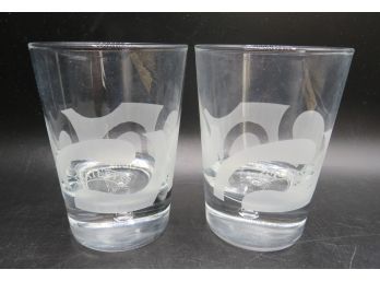 Bailey's On The Rocks Old Fashion 8oz Glasses Set Of 2