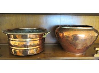Copper Pots - Set Of 2