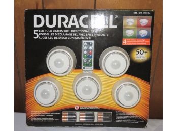 Duracell 5 Puck Lights With Directional Base - New In Original Packaging