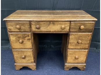Wood Desk, 7 Drawers