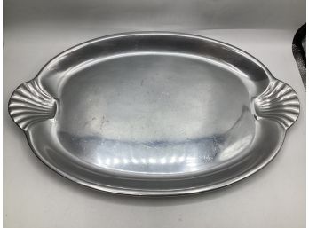 The Wilton Co. RWP Armetale Scallop Handle Oval Tray