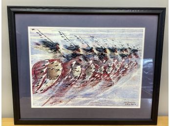 JOANNE BIRD 'Whirlwind Riders And The Grand Entry' 1990 Signed & Numbered Lithograph