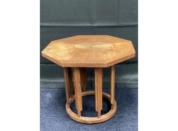 Octagon-shaped Wood Side Table