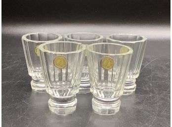 Czechoslovakia Footed Shot Glasses - Set Of 5