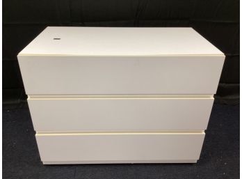 White Formica 3-drawer Dresser
