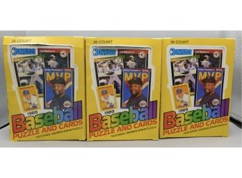 1989 Donruss Baseball Puzzle And Card Set - 3 Boxes Total