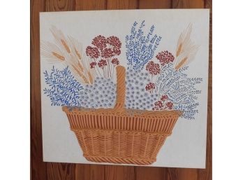 Floral Basket Pattern Canvas Art