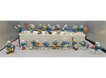 1970s/1980s Peyo Smurf Figurines - 18 Total