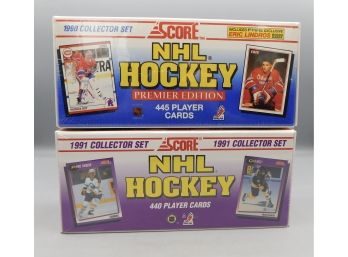 1990/1991 Score NHL Collector Card Sets - 2 Total - Sealed