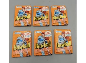 1990 Donruss Baseball Puzzle And Card Packs - 6 Total