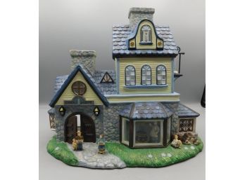 Party-lite Ceramic Candle Shoppe Tealight House #P7315 With Box