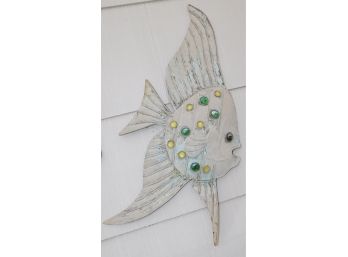 Wrought Iron Fish Style Outdoor Wall Decor