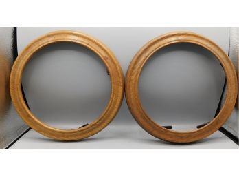 Vanhyga And Smythe Wood Plate Holder Frames - 2 Total