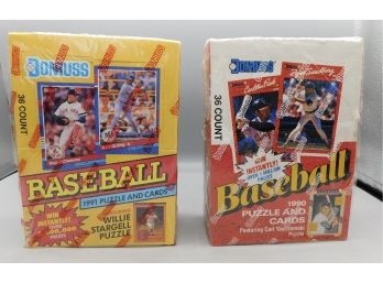 1990/1991 Donruss Puzzle And Card Collector Packs - 2 Boxes - Sealed