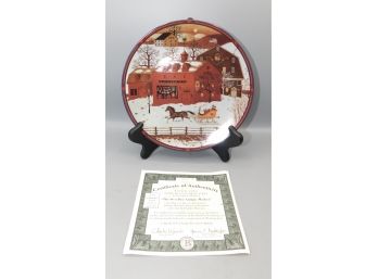 The Bradford Exchange Plate #5691B Limited Edition Of 'the Overflow Antique Market' By Charles Wysocki