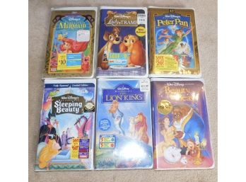 Disney VHS Tapes - Sealed - 6 Total