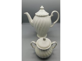 Porcelain Teapot & Sugar Bowl Made In England