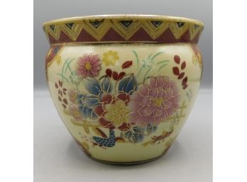 Ceramic Ming Dynasty Style Hand Painted Fish Bowl